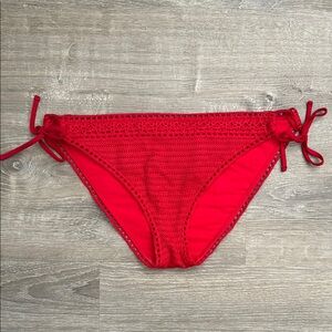 Red Crochet Bikini Bottoms